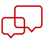 artifact:  two speech bubbles overlapping each other.